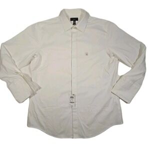 Alfani Slim Fit Solid Dress Shirt Bright White 16–16.5 32–33 Stretch